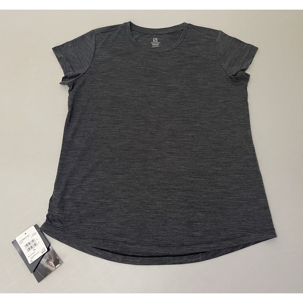 NWT Salomon Outline Merino Short Sleeve Tee  Size XL Black